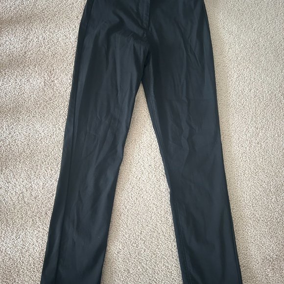 COPY - Kit and Ace Navy Black Slim Fit Straight Leg Trouser Pants Womens Size 2T - Picture 3 of 3